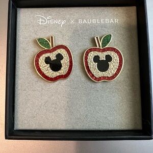 NEW DISNEY X BAUBLEBAR MICKEY MOUSE APPLE EARRINGS TEACHER BACK TO SCHOOL